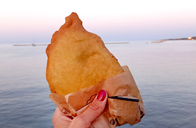 Rántott panzerotto Bari Puglia