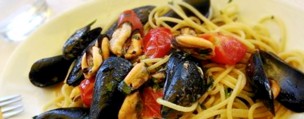  Espaguetis con mejillones