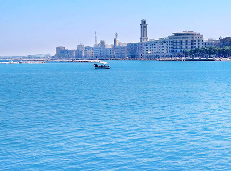 Aussichtspunkt am Meer von Bari