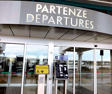 Point d&#39;information de l&#39;aéroport de Bari Pouilles