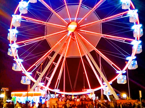 Événement grande roue Aperol Bari Pouilles Italie