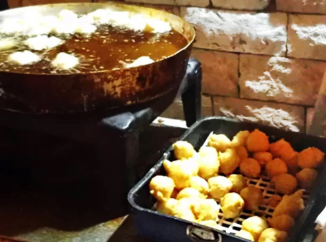 Cuisine de rue de Noël Bari Pouilles