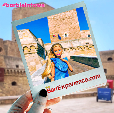 Barbie en la ciudad y Bari experimentan el castillo de Suabia