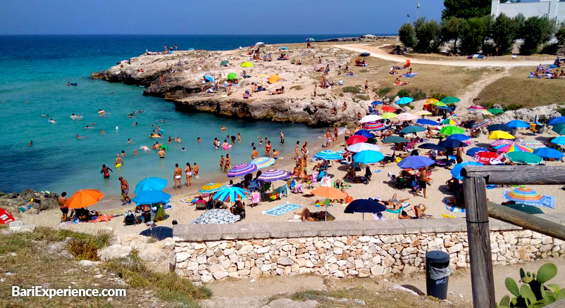 Sea beaches surrounding Bari Monopoli