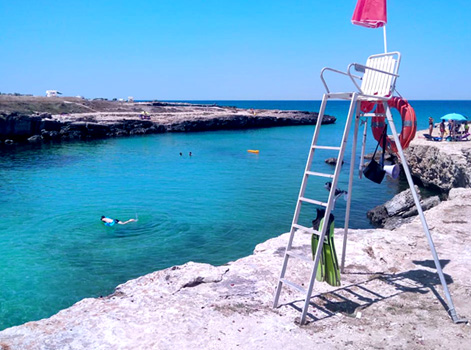 Sea beaches near Bari Monopoli