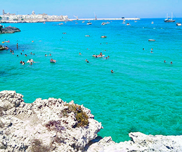 Rent hav Italien Puglia Apuliens stränder