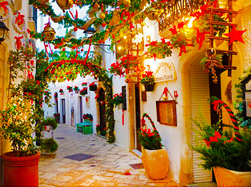 Locorotondo at Christmas in Puglia