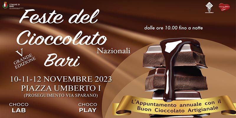 Chocolate festival Bari Italy Puglia