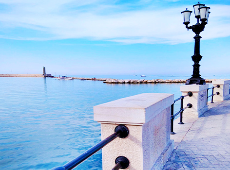 Escenas filmadas en Lolita a lo largo del paseo marítimo de Bari