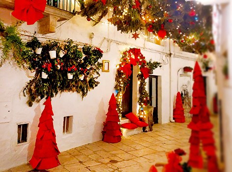 Locorotondo, ein sehenswertes apulisches Dorf zu Weihnachten