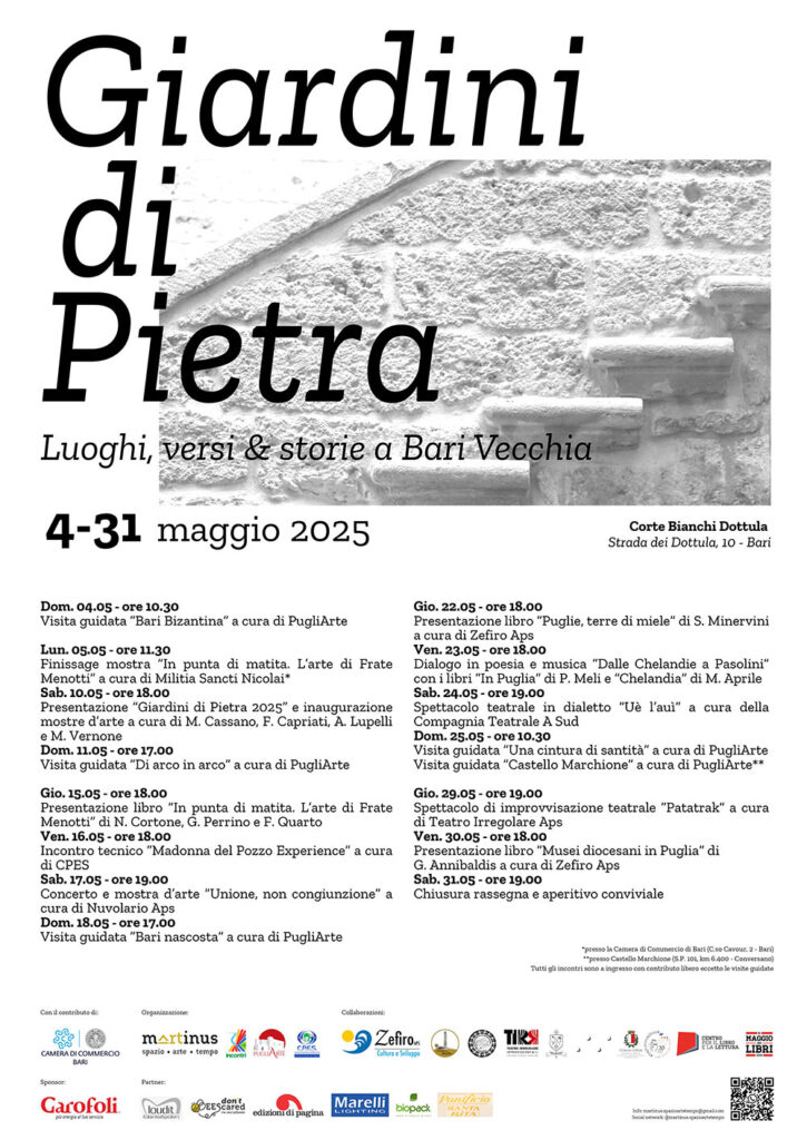 Giardini di pietra rassegna Martinus Bari vecchia