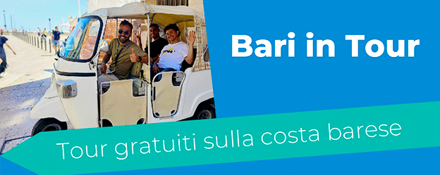 Prenotazione tour gratuito tuk tuk Bari lungomare